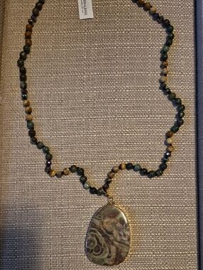 Park Lane Multicolor Jasper Bead Pendant Necklace